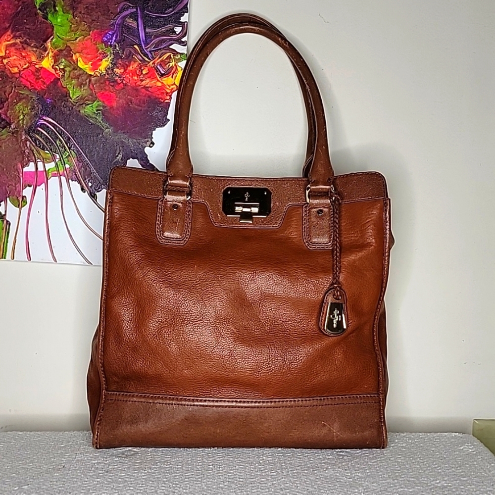 Cole Haan Kendra Valise ll Totebag Caramel Whiskey Brown Vintage